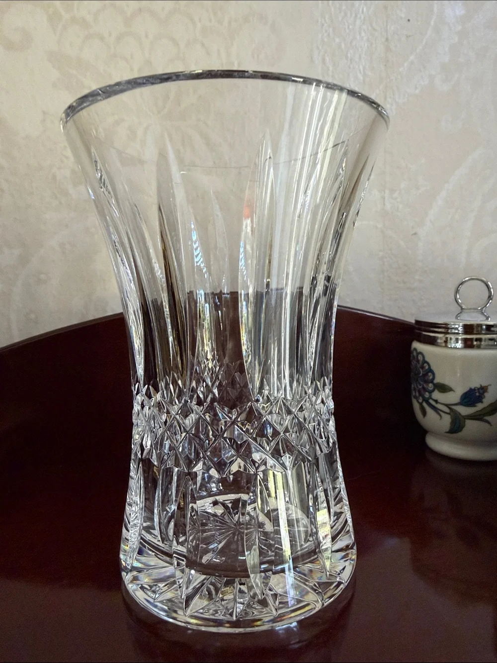 Vintage Waterford Crystal diamond cut Vase